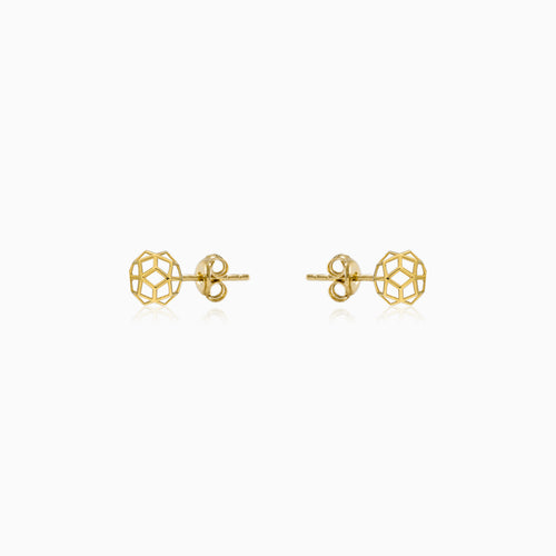 Kubische Gold-Stud-Ohrringe