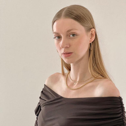 Diamantovéé náušnice z leštěného zlata