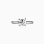 Bague en or blanc taille princesse