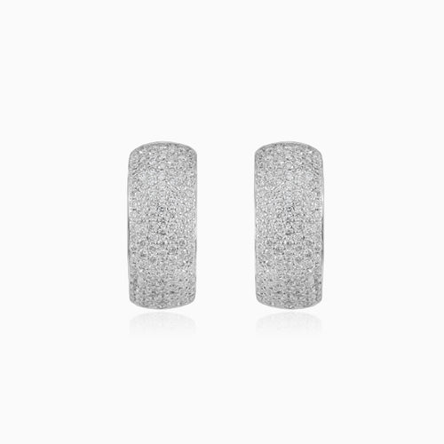 Pavé-Goldohrringe mit Diamanten