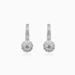 Vintage-Diamant-Blumenohrringe