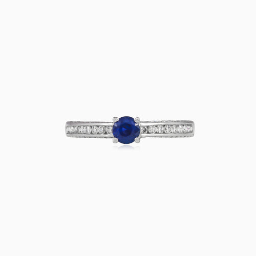 Blauer Saphir-Verlobungsring
