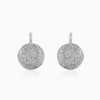 Diamond ball earrings