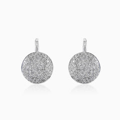 Diamond ball earrings