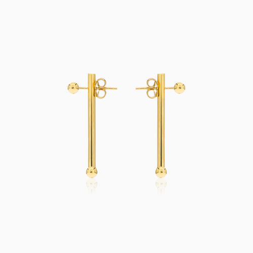 Lange Goldstab-Ohrringe