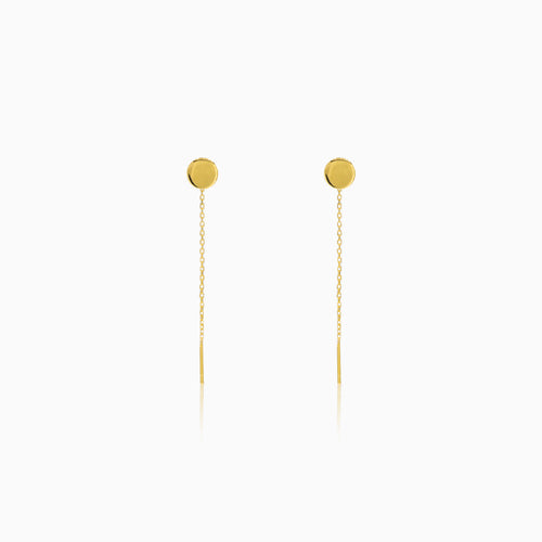 Runde goldene Threader-Ohrringe