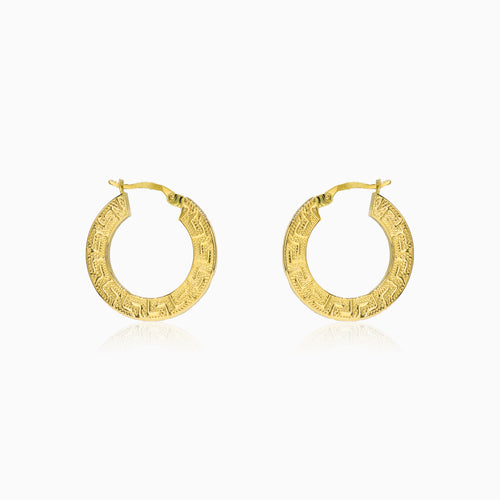 Goldene griechische Creolen