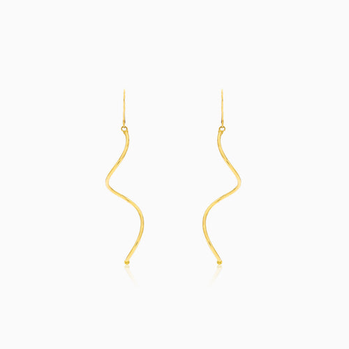 Spiral-Gelbgold-Hängeohrringe