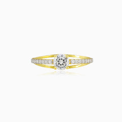 Klassischer Goldring mit vier Krappen