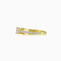 Klassischer Goldring mit vier Krappen