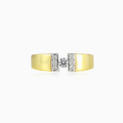 Glänzender Spannring aus Gold