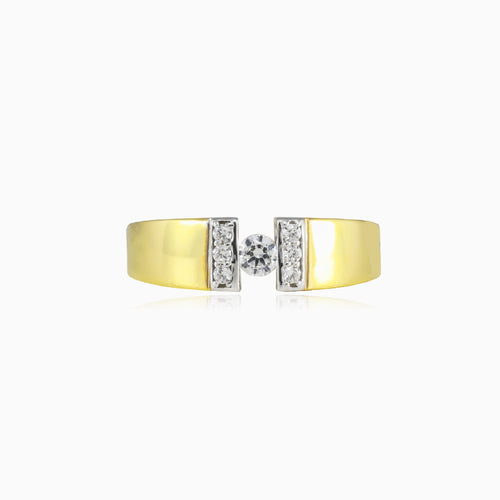 Glänzender Spannring aus Gold