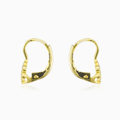 Gold- und Zirkonia-Blumenohrringe
