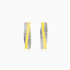 Cubic gold earrings