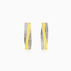Cubic gold earrings