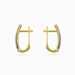 Cubic gold earrings