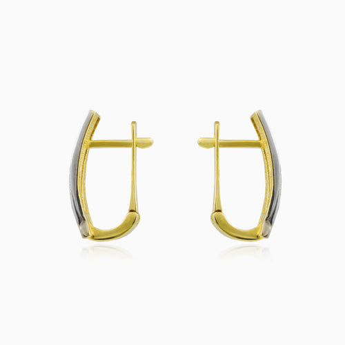 Cubic gold earrings