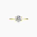 Four prong gold ring