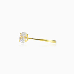 Four prong gold ring