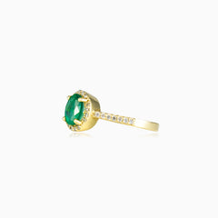 Soft royal emerald ring