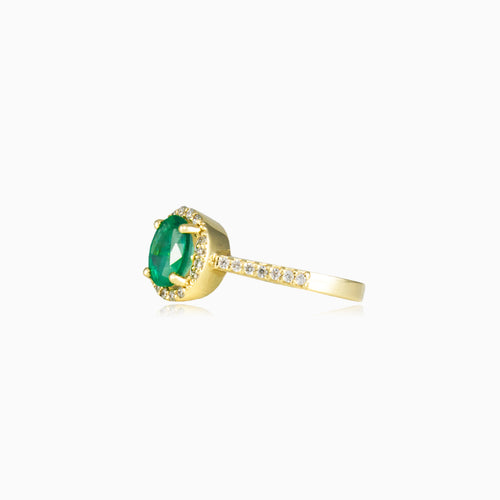 Soft royal emerald ring