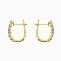 One line diamond earrings