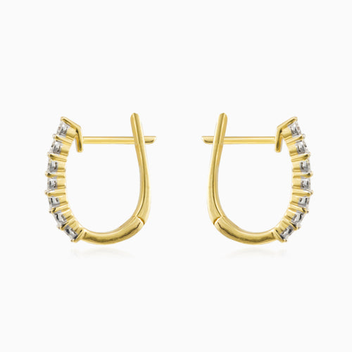 One line diamond earrings
