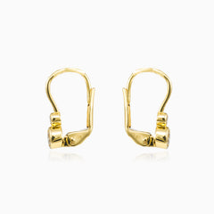 Diamant-Ohrringe aus Gold mit Zargenfassung