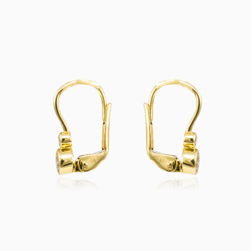 Diamant-Ohrringe aus Gold mit Zargenfassung