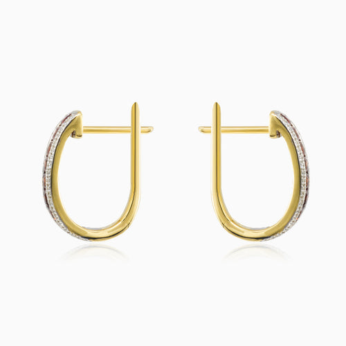 Garnet and diamond earrings