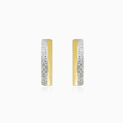 Gold and diamond earrings