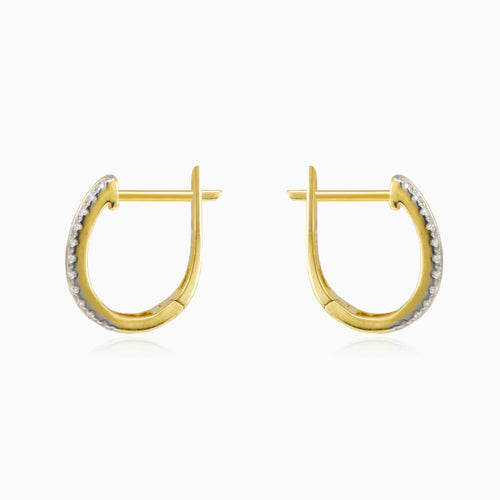 Gold and diamond earrings