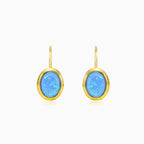 Classic blue opal earrings