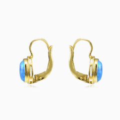 Classic blue opal earrings