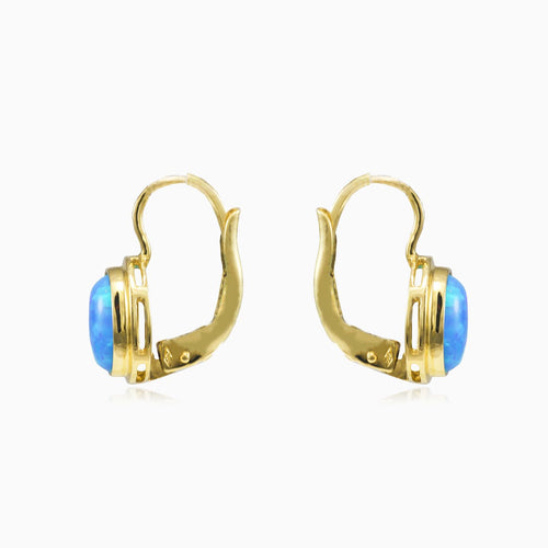 Classic blue opal earrings