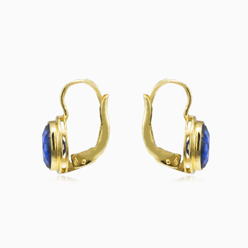 Boucles d’oreilles classiques en quartz bleu