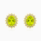 Royal oval zultanite gold earrings