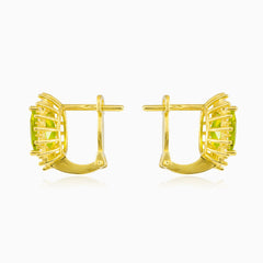 Royal oval zultanite gold earrings