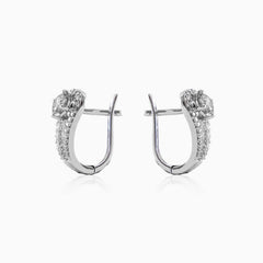 Wave diamond earrings