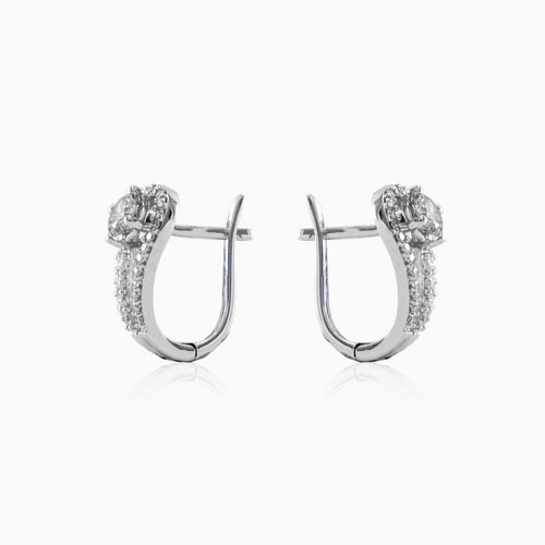 Wave diamond earrings