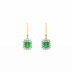 Königliche Smaragd-Diamant-Ohrringe