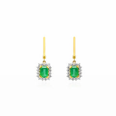 Königliche Smaragd-Diamant-Ohrringe