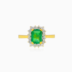 Königlicher Smaragd-Diamant-Ring