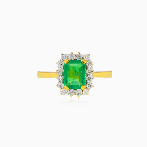 Königlicher Smaragd-Diamant-Ring
