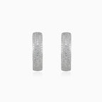 Pavé-Ohrringe aus Roségold mit Diamanten