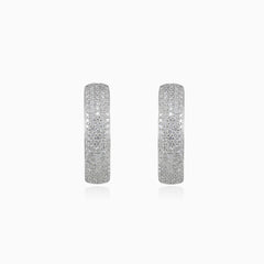 Pavé-Ohrringe aus Roségold mit Diamanten
