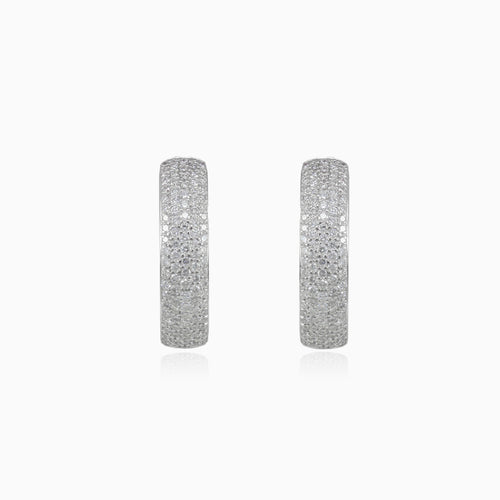 Pavé-Ohrringe aus Roségold mit Diamanten