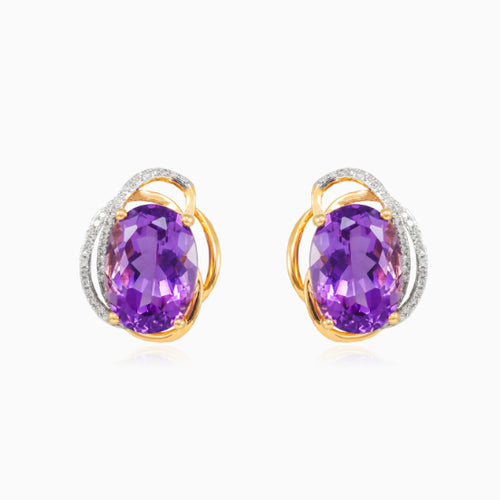 Roségold-Amethyst-Ohrringe