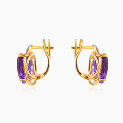 Roségold-Amethyst-Ohrringe