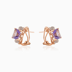 Royal amethyst earrings